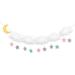 Felt Nursery Wall Decor Clouds and Stars Garland Baby Wall Decor Hanging Baby Room Decor Playroom Wall Decor for Girls Bedroom Baby Shower Decorations Moon Toddler Room Decor for Girls