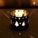 Christmas Candle Holder Iron Hollow Christmas Tree Black Home Party Decoration