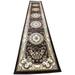 Traditional Long Runner Oriental Aubusson Area Rug Persian Brown & Beige Design 602 (31 Inch X 9 Feet 10 Inch)