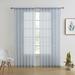 THD Zoey Faux Linen Textured Semi Sheer Window Rod Pocket Thick Curtains Drapery Panels 2 Panels