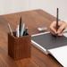 solid wood creative pen holder black walnut desk pen holder organizer study office stationery