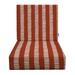 RSH DÃ©cor Indoor Outdoor Foam Back Deep Seating Chair Cushion Set 24â€� x 24â€� x 5â€� Seat and 24â€� x 21â€� x 3 Back Dash Farrow Red Stripe