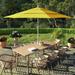 Havenside Home Perry 11ft Crank Lift Aluminum Round Umbrella by Base Not Included Lemon