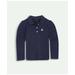 Brooks Brothers Girls Cotton Long Sleeve Pique Polo Shirt | Navy | Size 8