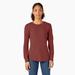 Dickies Women's Long Sleeve Thermal Shirt - Fired Brick Single Dye Size 2Xl (FL198)