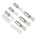 Uxcell Crimp Terminals Assortment 200pcs Insulated Male Female Butt Connector Kit for Electrical Silver