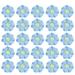 50PCS Simulation Chrysanthemum Head DIY Handicraft Decor Supplies Creative DIY False Flower Multi-function DIY Flower Decor Accessories for Bag Headdress Clothes Decor(Light Blue)