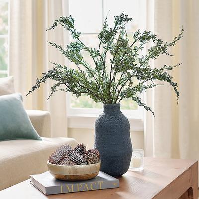 Christmas Wispy Cedar Stem, Set Of Three - Grandin Road