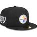 Men's New Era Black Pittsburgh Steelers Camo Undervisor 59FIFTY Fitted Hat