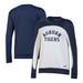 Women's Under Armour Navy/White Auburn Tigers Colorblock Pullover Sweatshirt