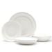 Euro Ceramica White Essential Porcelain 5-Piece Serving Set (Pasta bowls with Serving Bowl)