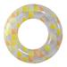 Inflatable Yellow and Orange Mosaic Swimming Pool Ring Float 47-Inch - 47"