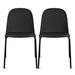 Set of 2 Plastic Dining Chairs For Kitchen Office Business Cafe Guest Waiting Room Event Party Outdoor Patio Hotel