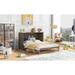 Queen Size Murphy Bed with Built-In Charging Station, Antique Grey