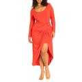 Plus Size Women's Gold Hardware Knit Dress by ELOQUII in High Risk Red (Size 20)