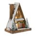 Ski Lodge 13.75"L x 16.5"H Wood 3 AA Batteries, Not Included - 13.75"L x 8"W x 16.5"H