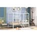 Creativity Kids Bed Metal House Bed Frame with Apex Roof, Metal Slatted Support No Box Spring Needed for Boys Girls Bedroom