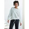 Sweatshirt FRENCH CONNECTION, Damen, Gr. 40/42, weiß (off, weiß), Sweatware, Obermaterial: 60% Baumwolle, 40% Polyester, unifarben, modisch, lässig geschnitten normal, Rundhals, Langarm angesetztes Bündchen, Sweatshirts, mit Schriftzug auf dem Rücken