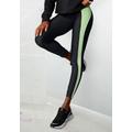 Leggings LASCANA ACTIVE "-Sporthose" Gr. XL (48/50), N-Gr, schwarz (schwarz, grün) Damen Hosen Sport Leggings