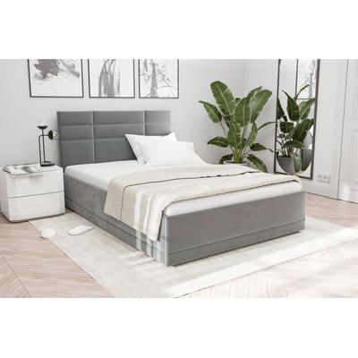 Polsterbett "Prag", grau, B:140cm L:210cm, Bezug 100% Polyester, Polsterung: Polsterwatte, Material Gestell: gepolsterter Holzwerkstoff, WESTFALIA SCHLAFKOMFORT, Betten, 3 Matraztenarten wählbar, mit und ohne Bettkasten Image