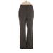 H&M Dress Pants - High Rise Boot Cut Boyfriend: Gray Bottoms - Women's Size 8