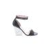 Kate Spade New York Heels: Strappy Wedge Casual Black Shoes - Women's Size 8 - Open Toe