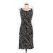 BCBGMAXAZRIA Casual Dress - Sheath: Black Stripes Dresses - Women's Size Small