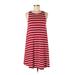 Old Navy Casual Dress - Mini Crew Neck Sleeveless: Red Color Block Dresses - Women's Size Medium