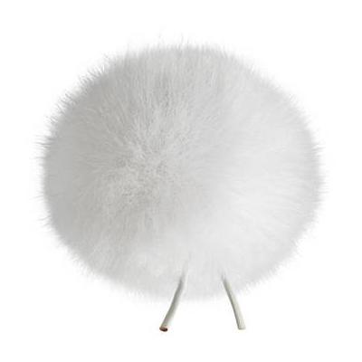 Bubblebee Industries Windbubble Miniature Imitation-Fur Windscreen (Lav Size 3, 40mm, White) BBI-L03-WH