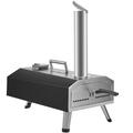 VEVOR Stainless Steel Pizza Oven Steel in Black/Brown/Gray | 26.6 H x 19.3 W x 34.3 D in | Wayfair BXSPSLYCKLMBR1ERZV0