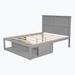 Home Decor Full/Double 46.16" Platform Bed Frame w/ 2 Drawers Metal in Gray | 46.16 H x 57.16 W x 77.53 D in | Wayfair DAGEWF297174AAE