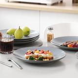 NIERBO Dinner Plates Set Of 6, 10.5 Inch Dish Set, Microwave & Dishwasher Safe, Ceramic in White | Wayfair DP42-WHITE