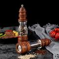 SC0GO Acrylic & Wooden Salt & Pepper Grinder Set, Manual Pepper Mill Sets Salt Grinder, Adjustable Coarseness in Brown | Wayfair Y-P10150