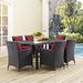 Modway Sojourn 7 Piece Outdoor Dining Set Glass in Gray | 29.5" H x 82.5" W x 39.5" D | Wayfair