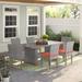 Sol 72 Outdoor™ Rochford 7 Piece Dining Set w/ Cushions Metal in Gray | Wayfair 89C8446D89EF449EB701BCA33E33FEDF