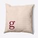 Wade Logan® Auggie Modern Monogram Indoor/Outdoor Throw Pillow Polyester/Polyfill blend in Red | 16 H x 16 W x 6 D in | Wayfair