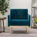 Accent Chair - Mercer41 Accent Chair, Leisure Single Sofa w/ Rose Golden Feet Velvet/Fabric in Brown | 32.28 H x 31.1 W x 25.59 D in | Wayfair