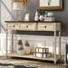 Breakwater Bay Siddharth Console Table Sofa Table w/ Drawers for Entryway w/ Projecting Drawers & Long Shelf in Brown | Wayfair