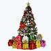 The Holiday Aisle® Halleh 48Pcs Christmas Tree Ornaments Set Plastic in Indigo | 1.2 H x 1.2 W x 1.2 D in | Wayfair