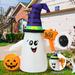 The Holiday Aisle® 5FT Inflatable Halloween Cute Ghost w/ Pumpkin Blow Up | 60 H x 48 W x 38 D in | Wayfair CE3969B1B64E473CA0E88E49579D02D1