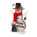 The Holiday Aisle® LED Snowman w/ Sentiment Table Decor Wood in Brown | 3.88 H x 18 W x 9.12 D in | Wayfair 0A43837CB8FC41C9A068397C957C6272