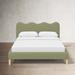 Birch Lane™ Veda Upholstered Bed Polyester in Green/Gray | 37 H x 78 W x 94 D in | Wayfair A22ED79FF3E3430C94AC4228998C1AC7