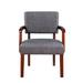 Slipper Chair - Darby Home Co 25" Wide Slipper Chair Polyester in Gray/Black | 32.25 H x 25 W x 24.75 D in | Wayfair