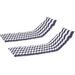 Ebern Designs Raeshaun Outdoor Polyester Chaise Lounge - Set of 2 in Blue/White | 2.36 H x 23.62 W x 69 D in | Wayfair