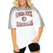 Women's Gameday Couture White/Gray Florida State Seminoles Campus Glory Colorwave Oversized T-Shirt