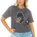 Women's Gameday Couture Gray Michigan State Spartans Galore Studded Sleeve Crop Top