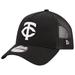 Men's New Era Black Minnesota Twins A-Frame 9FORTY Trucker Adjustable Hat