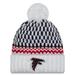 Women's New Era White Atlanta Falcons 2023 Sideline Cuffed Knit Hat with Pom