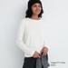 Women's Heattech Fleece Crew Neck Long-Sleeve T-Shirt | Off White | 2XS | UNIQLO US