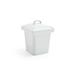 Front of the House DBO075WHP22 Square 4 oz Condiment Jar - White